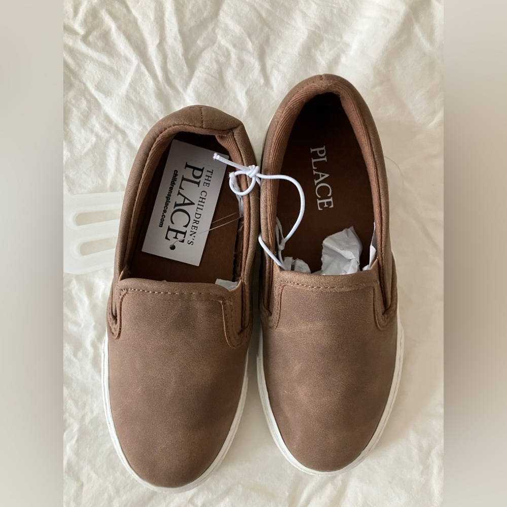 The Children's Place Brown Loafers with Elastic Panels